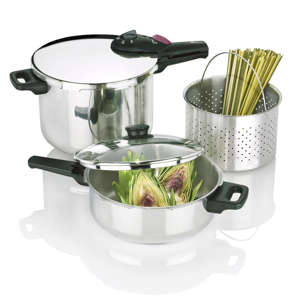 Fagor Splendid 8Quart and 4Quart Pressure Cooker Set with Bonus