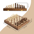 thumbnail image 4 of Tradeopia Folding Wooden Chess Set, 12-Inch Wooden Folding Chess Board, 4 of 6