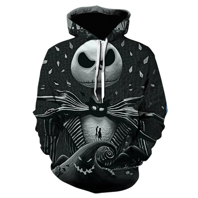 Sudaderas con capucha de Halloween para hombres y mujeres, sudaderas con estampado 3D de pesadilla antes de Navidad, sudaderas de gran tamaño, chándales para niños, moda, nuevo
