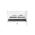 thumbnail image 6 of Camaflexi Mid Century Slat Bed Solid Wood Bed Frame with Headboard, Full, White, 6 of 11