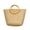 Brown, variant on Breathable Woven Straw Shoulder Bag, Sturdy Rattan Circle Top Handle Open Top Handbag, Vacation Beach Daily Carry Tote for Women