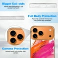 thumbnail image 6 of Case For Apple iPhone Air / 17 Pro / 17 Pro Max Series Case, Slim Thin Transparent Flexible Clear TPU Shockproof Phone Case For iPhone 17 Series, hot pink and orange, brush strokes, 6 of 6