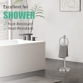 thumbnail image 4 of 17 Inch Stand Hand Towel Holder Towel Bar Towel Hanging Ring, Free Standing Floor Hand Towel Rack Storage for Bathroom Kitchen Vanity Countertops, Hardware Accessories(Polished Chrome), 4 of 8