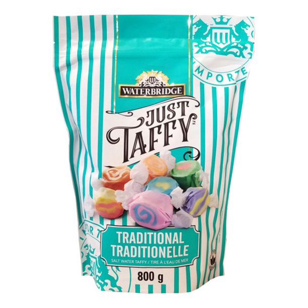 Waterbridge Just Taffy Traditional Salt Water Taffy, 800g/1.75 lbs