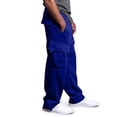 thumbnail image 5 of Rexolia Mens Designer Cargo Sweatpants Relaxed Multi Pocket Drawstring Waist Straight Leg Casual Blue L, 5 of 9