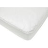 American Baby Company Waterproof Fitted Crib and Toddler Mattress Protector, Quilted and Noiseless Crib & Toddler Mattress Pad Cover, White, 52"x28"x9"