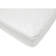 American Baby Company Waterproof Fitted Crib and Toddler Mattress Protector, Quilted and Noiseless Crib & Toddler Mattress Pad Cover, White, 52"x28"x9"