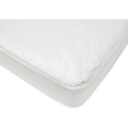 American Baby Company Waterproof Fitted Crib and Toddler Mattress Protector, Quilted and Noiseless Crib & Toddler Mattress Pad Cover, White, 52"x28"x9"