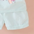 thumbnail image 6 of Toddler Girls Clothes 6M 12M 18M 24M 2T 3T 4T Summer Outfits Baby Kids Short Sleeve Cartoon Girl Print T-Shirt Tops Solid Shorts Sets, 6 of 6