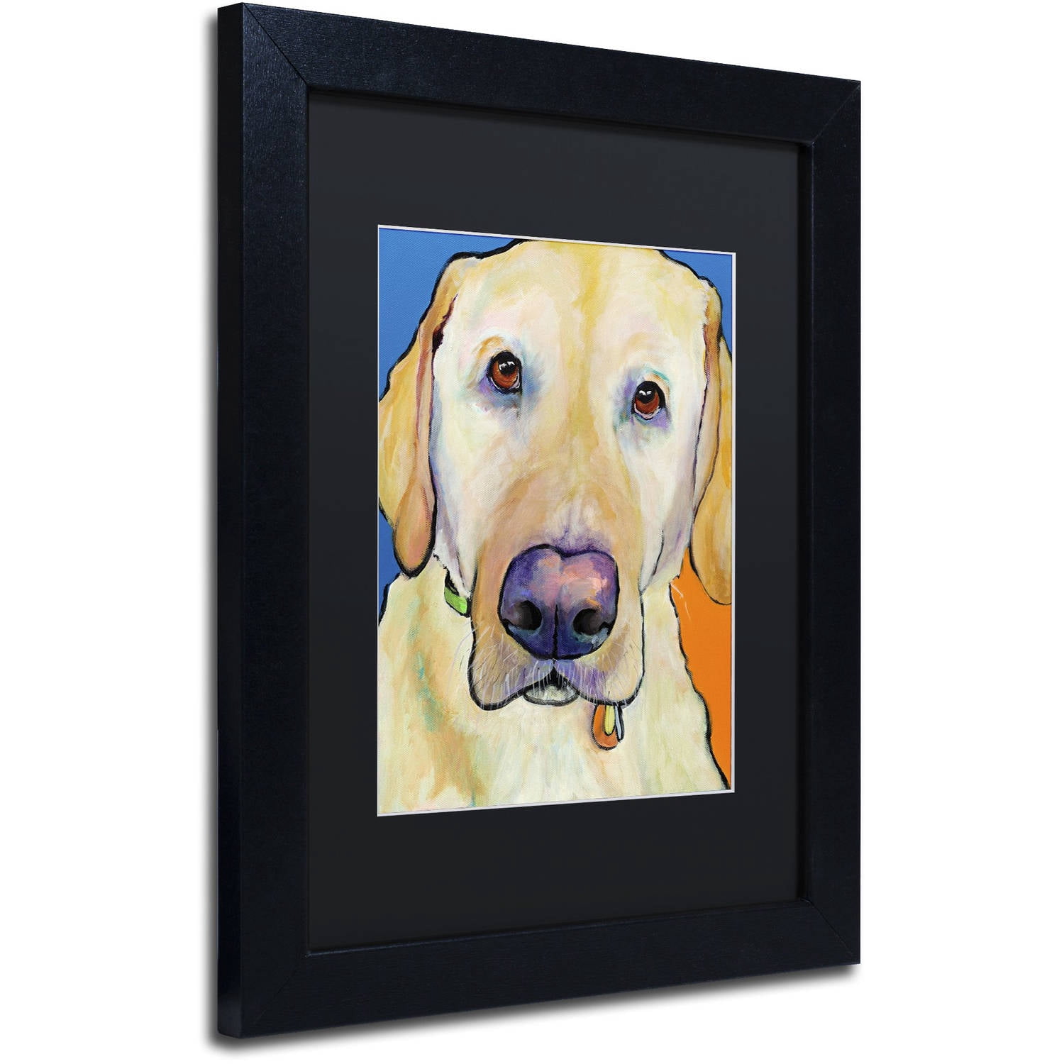 Trademark Fine Art "Spenser" Canvas Art by Pat Saunders-White, Black Matte, Black Frame