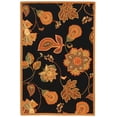thumbnail image 2 of Safavieh Chelsea Desi Bordered Area Rug, Black/Orange, 5'3" x 8'3", 2 of 9