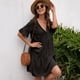 thumbnail image 3 of Gibobby Vestido de Verano para Mujer V Vestidos de manga de verano Swing Casual Vestidos sueltos Cuello fluido Mujeres Vestido corto de mujer(Negro,G), 3 of 5