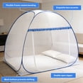 thumbnail image 5 of Mosquito Net for Bed, Folded Size 12 inch Portable Camping Travel Mosquito Net, Pop Up Mosquito Tent with Double Entry for King Queen Size Bed (Folded 12 Inch, 78.74"x70.86"x59.05"), 5 of 7