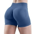 thumbnail image 2 of Jxximdong Shorts for Women High Waist Biker Shorts For Women No Front Seam Soft Hidden Butt Scrunch Shorts Yoga Workout Gym Shorts Blue M Pants, 2 of 6