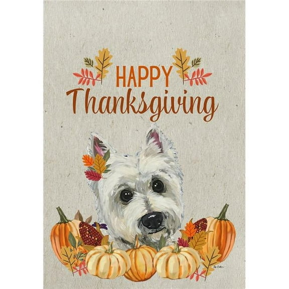Westie - HHS Best of Breed Thanksgiving Garden Flag