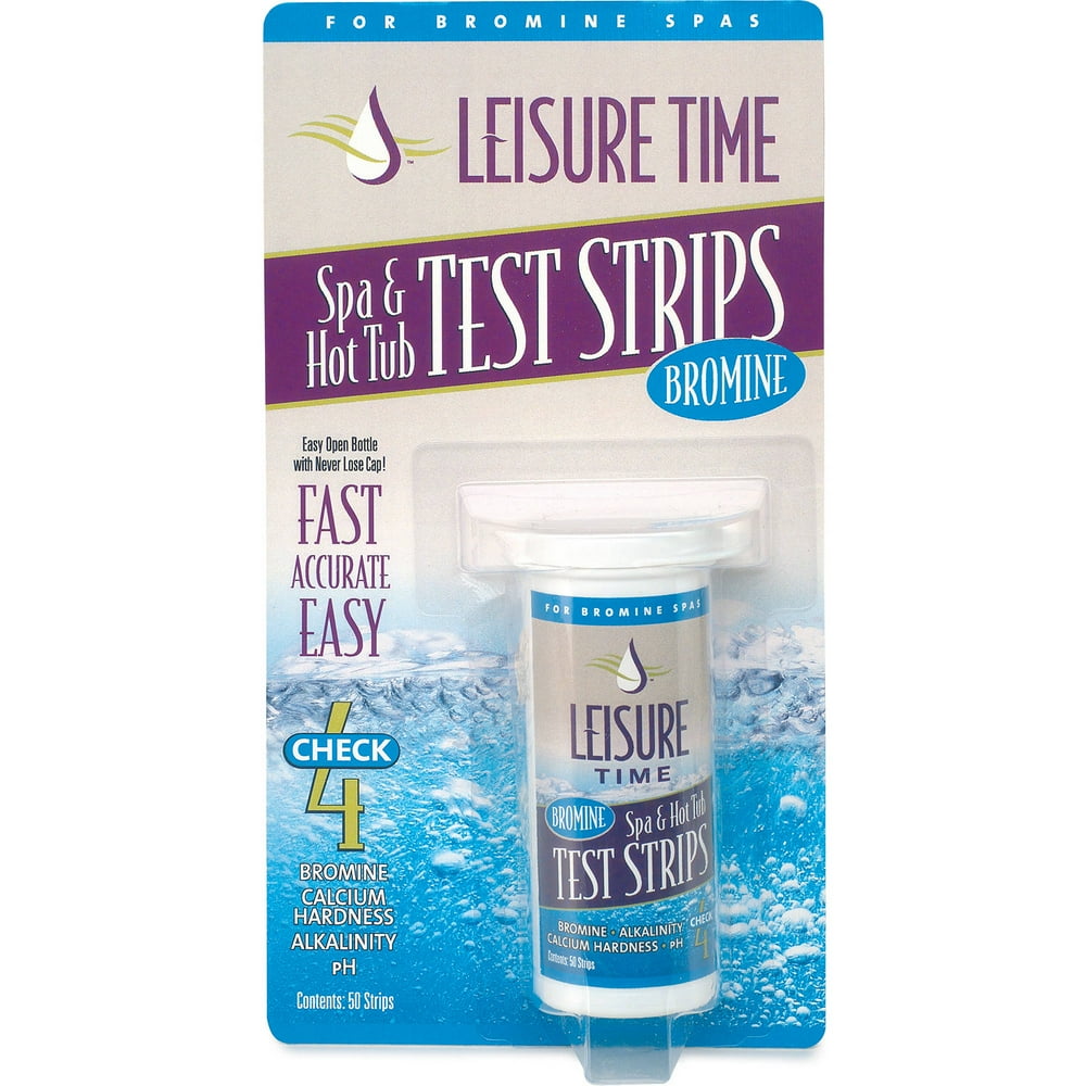 Leisure Time Bromine Test Strips for Spas and Hot Tubs, 50 Strips