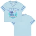 thumbnail image 4 of Disney Lilo and Stitch Girls Short Sleeve T-Shirt- Stitch Girls Volleyball Graphic Tee Sizes 4-16, Light Blue/Lavender, 10-12, 4 of 6