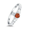 thumbnail image 6 of Claddagh Heart Promise Ring Garnet CZ 925 Sterling Silver Size 8, 6 of 7