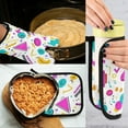 thumbnail image 5 of Yayeee Oven Mitts and Pot Holder Set of 2 Heat Resistant Kitchen Gloves Baking Hot Pad, Purple Abstract Shapes, 5 of 5