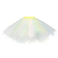 thumbnail image 1 of Aocisk Jupe Tutu de Fête de Noël pour Femmes avec Design Patchwork, Style Ballet, Filet Superposé pour Tenue Festive, Blanc m, 1 of 3