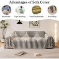 thumbnail image 4 of Eurhowing Boho Couch Cover for 1-2 Cushion Couch, Chenille Sofa Cover Blanket with a Pillowcase, Anti-Slip Tassel Sofa Slipcover for Pet, (71" x 102", Gray), 4 of 9