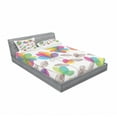 thumbnail image 3 of Ambesonne Floral Fitted Sheet & Pillow Sham Set, Colored Blooming Flowers, Twinxl, Multicolor, 3 of 3