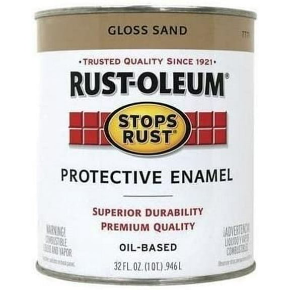 Nceonshop Stops Rust Paint Gloss - Durable Protective Enamel - 32 oz Sand