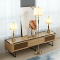 thumbnail image 3 of Gymax Lamp Set 3-Piece Modern Home Living Room Bedroom Nickel Finish Lamps, 3 of 10
