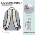 thumbnail image 5 of Princess and Flower Green Pattern Backpack for School, Cute School Bag with Adjustable Shoulder Straps and Padded Back, 15.3"x11"x6.7", 5 of 5