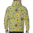 thumbnail image 7 of Honeii Sage Green With Sunflowers Pattern Mens Hoodies Men's Loose Sleeve Sweatshirt,Pullover Hooded Sweatshirt for Men,Essentials Hoodie-3X-Large, 7 of 7