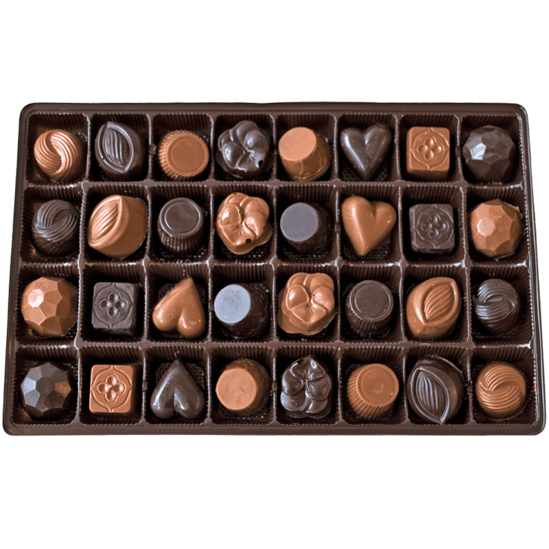 Lang's Chocolates Milk and Dark Chocolate Sampler Box 15 piece assorted