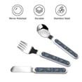 thumbnail image 3 of Salouo Cartoon Deers Pattern 3 Pieces Toddler Utensils, Kids Silverware Set Stainless Steel Utensils for Kids Children Safe Spoons Forks & Knife Dishwasher Safe, 3 of 8