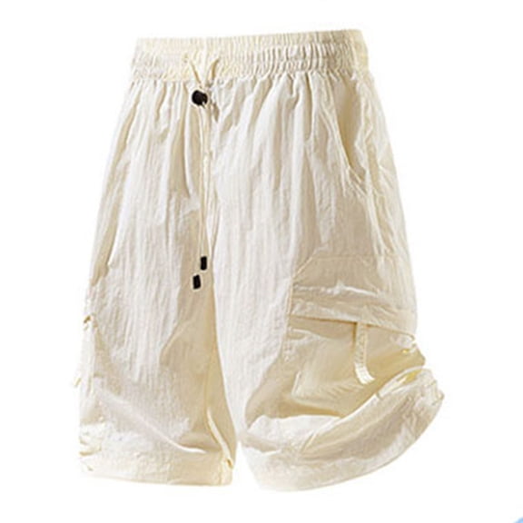 PIMSSY Men Shorts Lightweight Summer Outdoor Sports Casual Jogging Breathable And Training Loose Shorts Leisure Solid Color Bottoms