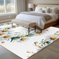 thumbnail image 4 of Spring White Daisy Wreath Large Area Rugs 8x10 ft Country Watercolor Floral Leaf Washable Rug Non Slip Indoor Carpet Absorbent Floor Mat for Living Room Bedroom Dining Room, 4 of 9