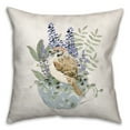 thumbnail image 2 of Creative Products Floral Bird in Cup 18x18 Spun Poly Pillow, 2 of 3