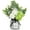 White, variant on Artificial Flowers Silk Roses Fake Babys Breath Flower Eucalyptus Leaves Berries Arrangements Wedding Bouquet Indoor Home Faux Plants Décor (White Without Vase)