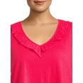 thumbnail image 4 of Terra & Sky Women’s Plus Size Ruffled V-Neck Tank Top, 4 of 5