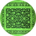 thumbnail image 1 of Ahgly Company Indoor Round Oriental Green Industrial Area Rugs, 4' Round, 1 of 4