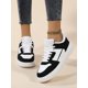thumbnail image 2 of Ladies' Lace-up Casual Sports Sneakers, White Lightweight Street Fashionable And Simple Skateboard Shoes For Women, 2 of 4