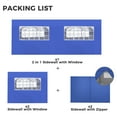 thumbnail image 2 of Ainfox 5-Piece Sidewalls for 10x20 Pop Up Canopy Tent, 420D Oxford PVC Waterproof Sun Shade Privacy Walls with Windows & Zippers, Blue, 2 of 5