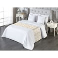 thumbnail image 3 of Art Deco Bed Runner, Shell Look Simplistic Pattern with Vintage and Classical Style Motif, Decorative Accent Bedding Scarf for Hotels Homes & Guest Rooms, Queen, Eggshell and Sand Brown, by Ambesonne, 3 of 3