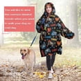 thumbnail image 4 of Wearable Oversized Blanket,Multicolor Controllers Games Text Black Pattern Wearable Blanket Hoodie for Adults,Cozy Hooded Blankets with Super Pockets,Super Warm Fuzzy Pullover for Women & Men, 4 of 6