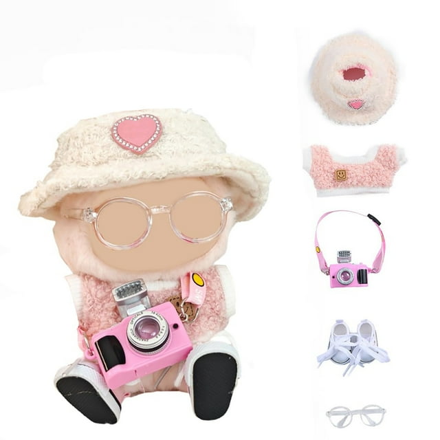 BKER Vêtements de Poupée 17 cm (Sans Poupée) Accessoires de Vêtements de Poupée avec Chapeau + Couvre-Chef + Robe Ensemble de Vêtements de Poupée Convenant aux Poupées Accessoires à la Mode pour Collectionneurs