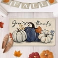 thumbnail image 2 of Thanksgiving Blue White Pumpkin Decorative Front Door Mat, Fall Give Thanks Doormat Indoor Outdoor Non-Slip Floor Entryway Rug, Autumn Seasonal Home Kitchen Decoration 17x30 Inch, 2 of 6