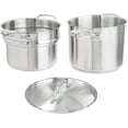 thumbnail image 4 of Truecraftware – 8 qt. Stainless Steel 3 pc Double Boiler Set- for Melting Chocolate Candy Butter and Cheese Dishwasher & Oven Safe, 4 of 6