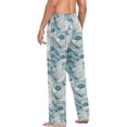 thumbnail image 6 of FREEAMG Wave Pajama Pants for Men, Men's Separate Bottoms, Comfortable Sleep Lounge Pj Pants, 6 of 7