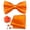 Orange, variant on Dusty Blue Bow Ties for Men Pre-tied Silk Bowtie and Pocket Square Cufflinks Lapel Pin Set Tuxedo Wedding Party 4PCS
