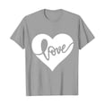 thumbnail image 2 of Itsame Summer Short Shirt Sleeved for Womens T-Shirt Tops Round Neck Blouses Gray Size L, 2 of 4