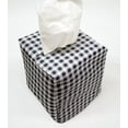 thumbnail image 3 of Navy Blue & White Checked Gingham Tissue Box Cover by Penny's Needful Things (Cube), 3 of 3