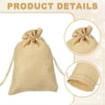 thumbnail image 4 of Bolsas de yute de 4x5.5 pulgadas con cordón, 50 piezas de bolsas de regalo de lino reutilizables para joyas, sacos para fiestas de Navidad y festivales, beige, 4 of 6